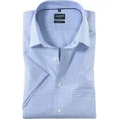 Olymp Luxor Modern Fit Chemise bleu, Carreau vichy