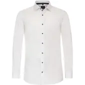 Venti Homme Venti Body Fit Chemise blanc, Faux uni