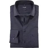 Olymp Luxor Modern Fit Chemise marine, Faux uni