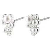 Pilgrim Boucles d'oreilles 'Relando' argent / blanc perle