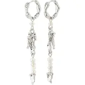 Pilgrim Boucles d'oreilles 'Niya' argent / blanc perle