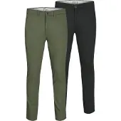 Jack & Jones Pantalon chino 'Macro Dave' vert pastel / noir