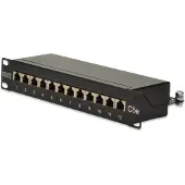 Digitus CAT.5e 10" Patch Panel, 12 x RJ45, blind¿, noir
