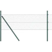 vidaXL Clôture hexagonale à fixer au sol, 100 x 0,4 m, grise, en filet