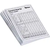 Philos Yatzy, bloc de jeu, cartes gagnantes, paquet de 5 (Allemand, Anglais, Français, Italien)