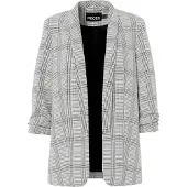 Pieces Blazer 'PCBOSELLA' gris / noir / blanc