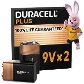 Duracell 2x Block Battery 9 volt- Alkaline - - Plus