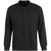 Storvik Napoli sweat de travail à col polo noir