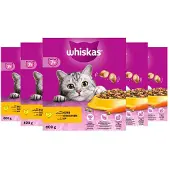 Whiskas Senior 5x800g nourriture sèche avec du poulet délicieux pour les chats âgés