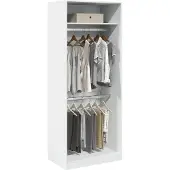 vidaXL Armoire blanche 80x50x200 cm Bois composite