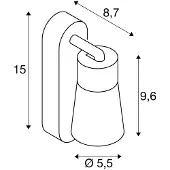 SLV PURI 2.0 Cone, Applique et plafonnier apparent, interrupteur, rectangulaire, 1x max. 6W GU10, blanc 1008302