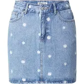 ONLY Jupe 'ONLSTELLA' bleu denim / blanc