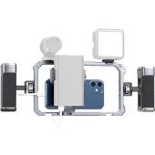 Ulanzi Metal Rig For Smartphone w/ Handgrepen (Support métallique pour smartphone avec poignée), Téléphone portable : accessoires, Gris