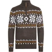 !Solid Pull-over 'Norwin' marron / noisette / blanc