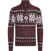 !Solid Pull-over 'Norwin' bleu marine / lie de vin / blanc