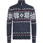 !Solid Pull-over 'Norwin' bleu foncé / rouge foncé / blanc
