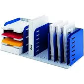 Styro Station de tri Styrorac , 8 cloisons de séparation + 3 panneaux, organisation flexible, bleu