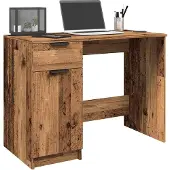 vidaXL Bureau aspect bois ancien 100x50x75 cm Bois composite
