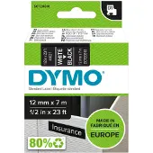Dymo 45021 (S0720610) - (12 mm) - Blanc sur noir - Ruban