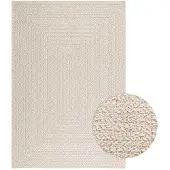 vidaXL Tapis ZIZUR Crème 140x200 cm Aspect jute Intérieur et extérieur