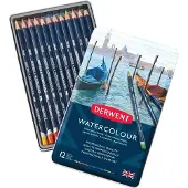 Derwent Metallic Box Watercolour Pencil 12 Units Multicolore Enfants