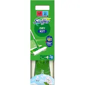 Swiffer Kit de démarrage balai - 8 lingettes sèches et 3 lingettes humides
