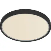 Nordlux Plafonnier de salle de bains à LED Noxy IP44, Variante : Ø 350 mm x 50 mm, 1650 lm, noir