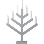 Star Trading 214-41, Figure décorative lumineuse, Gris, Blanc, 7 ampoules, E10, 21 W
