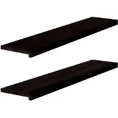 vidaXL Marches d'escalier 2 pcs marron foncé 120x30x2 cm chêne massif