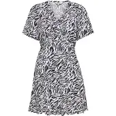 ONLY Robe d’été 'ONLJennie' noir / blanc