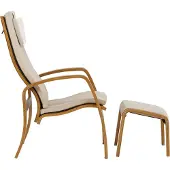 Venture Home Grötö fauteuil avec repose-pieds beige.