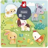 Janod Puzzle Tactile 5 pièces Ferme