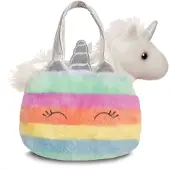 Aurora Fancy Pals plush toy unicorn in a bag, 20 cm