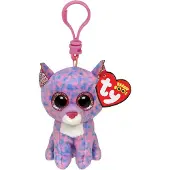 TY Porte-clés en peluche Beanie Boo's Clip Cassidy le Chat