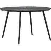 Ebuy24 San Vito table de jardin Ø120cm noir.
