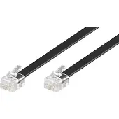 Goobay Câble téléphonique RJ12 - Plat, 6 conducteurs,