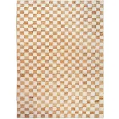 Ferm Living Tapis Damier Laine et Jute Off-white|Natural