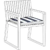 Beliani Coussin de chaise de jardin Sassari bleu et blanc