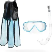 Cressi Rondinella Snorkeling Set Bleu EU 45-46 Enfants