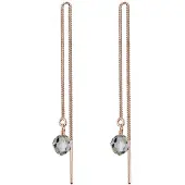 Elli Boucles d'oreilles or rose / gris