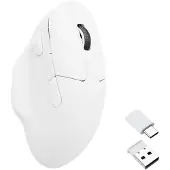 Keychron M7 Wireless Mouse Optique, USB, Bluetooth, 2.4GHz, 26000 DPI, 1000 Hz, Blanc M7-A3