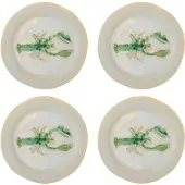 Bloomingville Assiettes Hadden vertes Ø21cm lot de 4 pièces