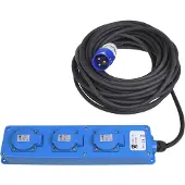 Proplus Prise de courant Schuko à 3 voies 20 m 2 USB