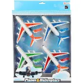Vehicool Avion - set de 4 avions colorés