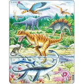 Larsen Puzzle Animaux - Dinosaures, 35 pièces.