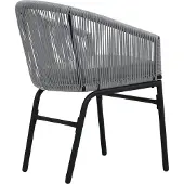 vidaXL Chaises de jardin 2 pcs. Anthracite rotin PE
