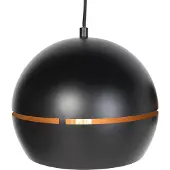 QAZQA Suspension design noire avec intérieur doré 3 lumières - Buell