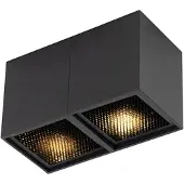 QAZQA Spot design noir 2 lumières - Qubo Honey