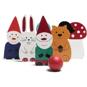 BS Toys Jeu de quilles en bois Forest Friends (7 pièces)