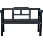 SenS-Line Banc de jardin avec dossier Walt - noir